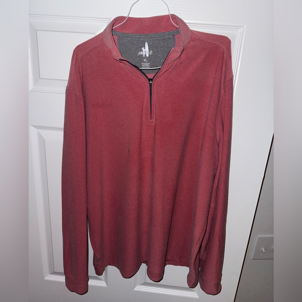 johnnie-O Burgundy Zip-Up Sweater